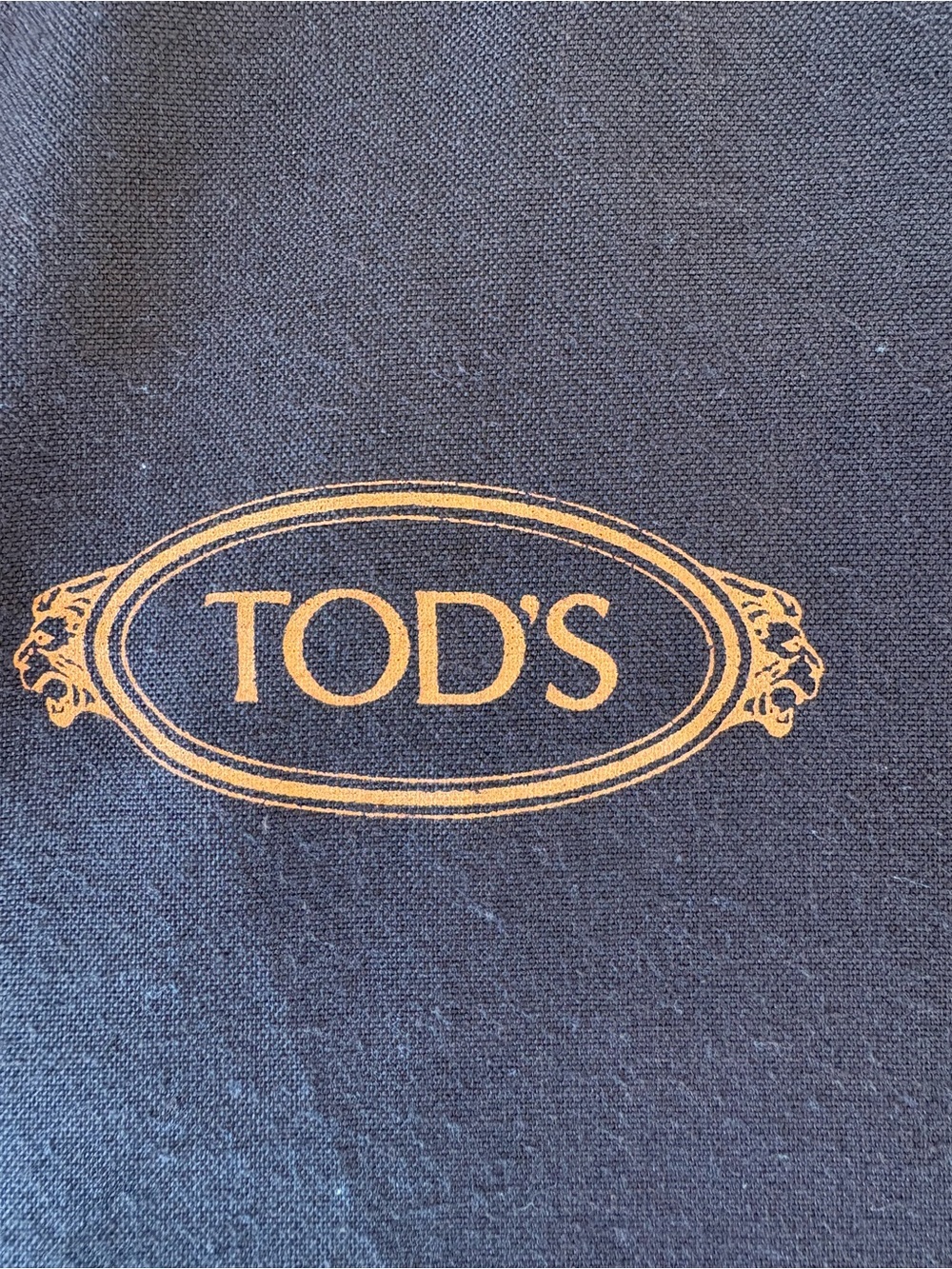 Tod's Dust Shoe Purse Bag Cotton Draw String 13*15 Brown Logo Soft Luxury Travel - Picture 2 of 5
